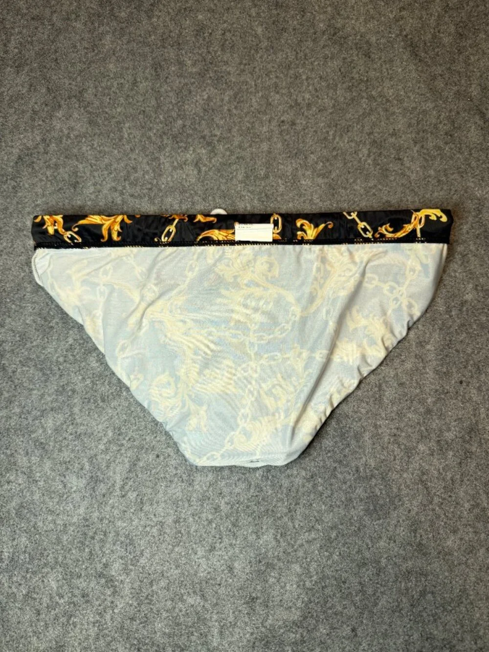 OBEACHSPORT Black Gold Baroque Chain Men’s Swim Brief XL